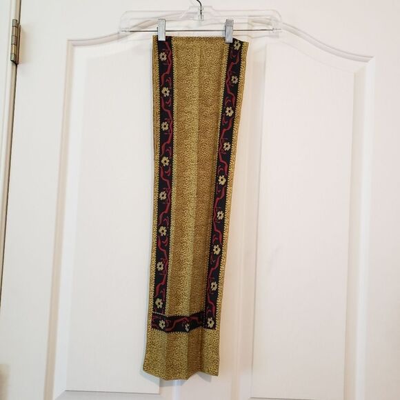 Serge Nancel Gold and Black Patterned Scarf - Picture 3 of 4